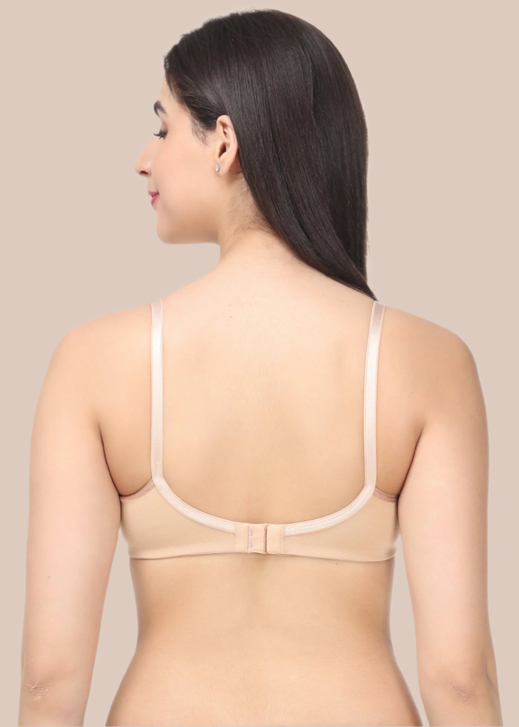 HENA:Double Layered Flat Seamed Cup Bra - Image 4