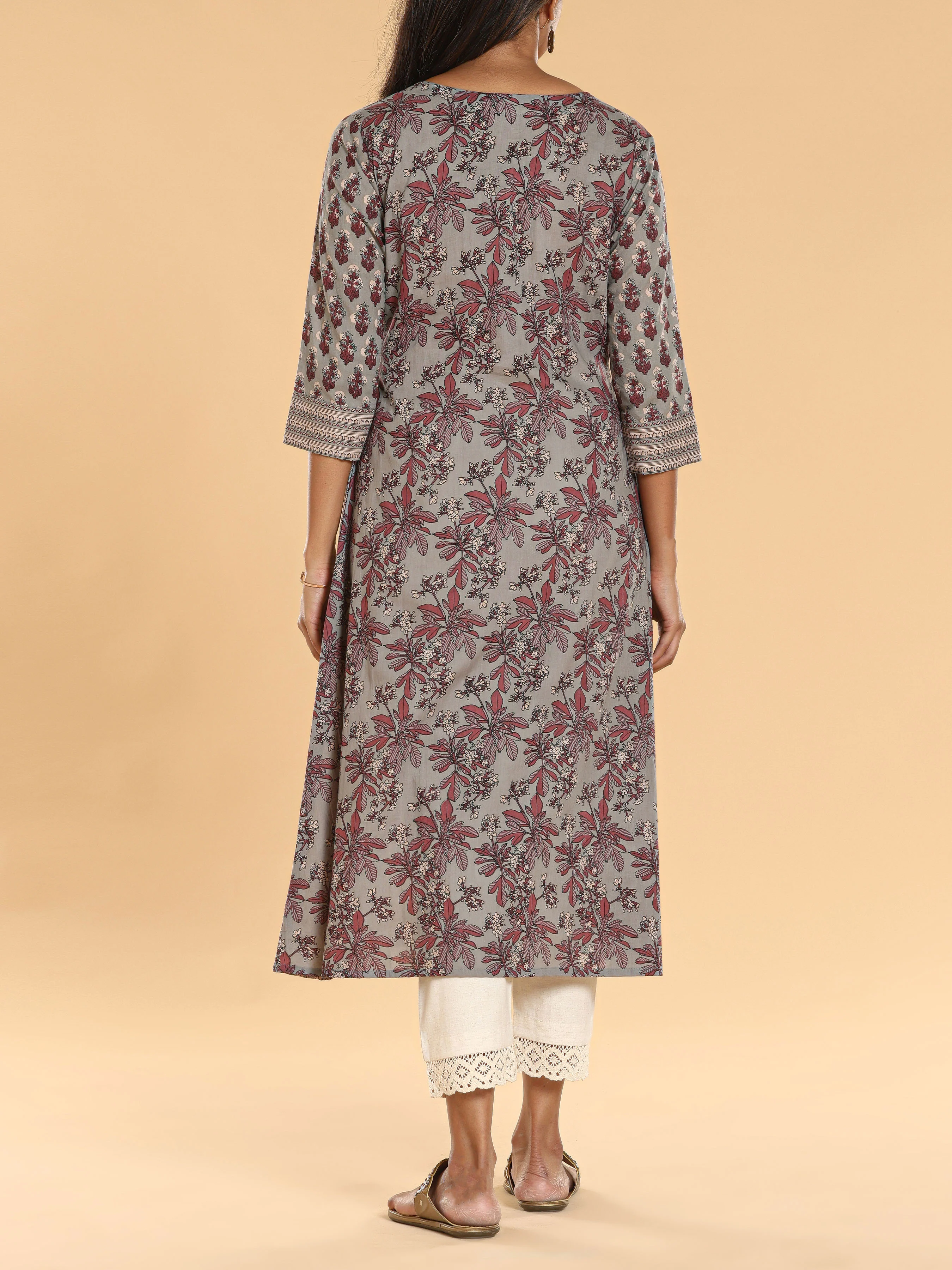 Multi Colour Pure Cotton Kurti With Print - Image 6