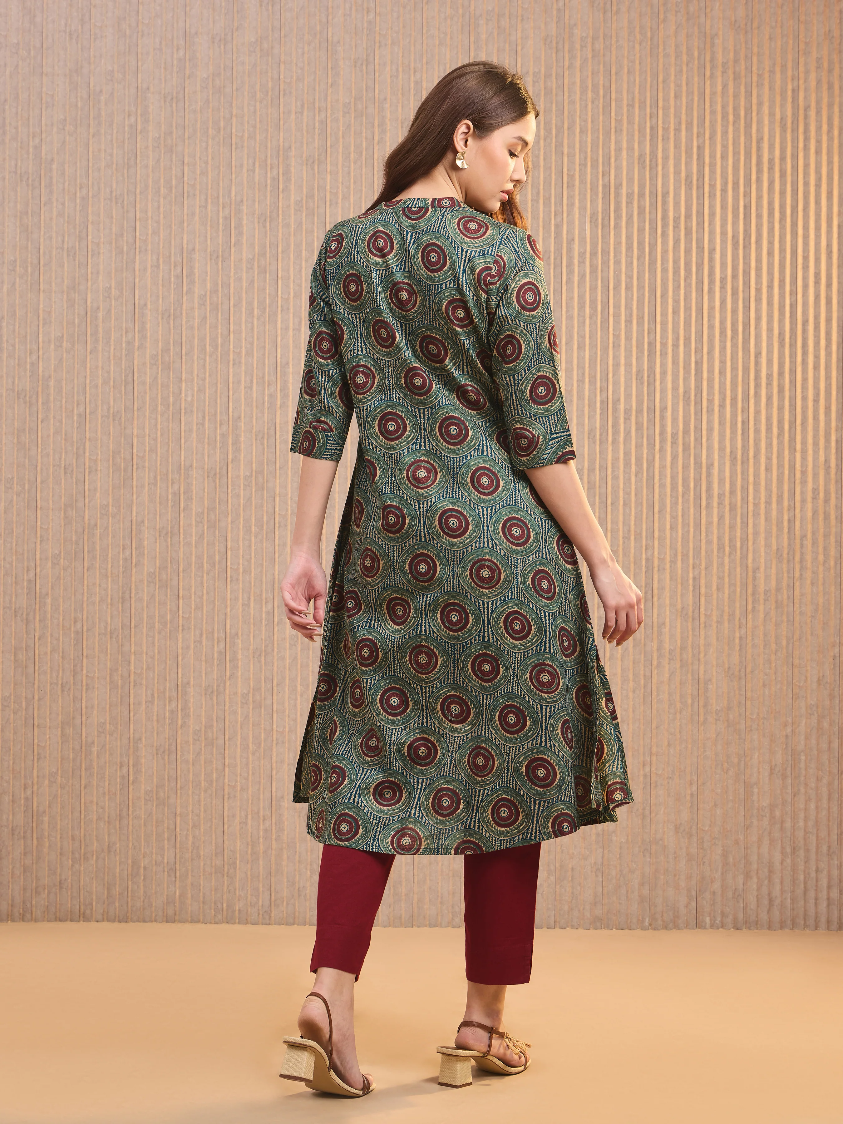 Multi Colour Pure Cotton Printed Kurti With Princess Cut - Image 6