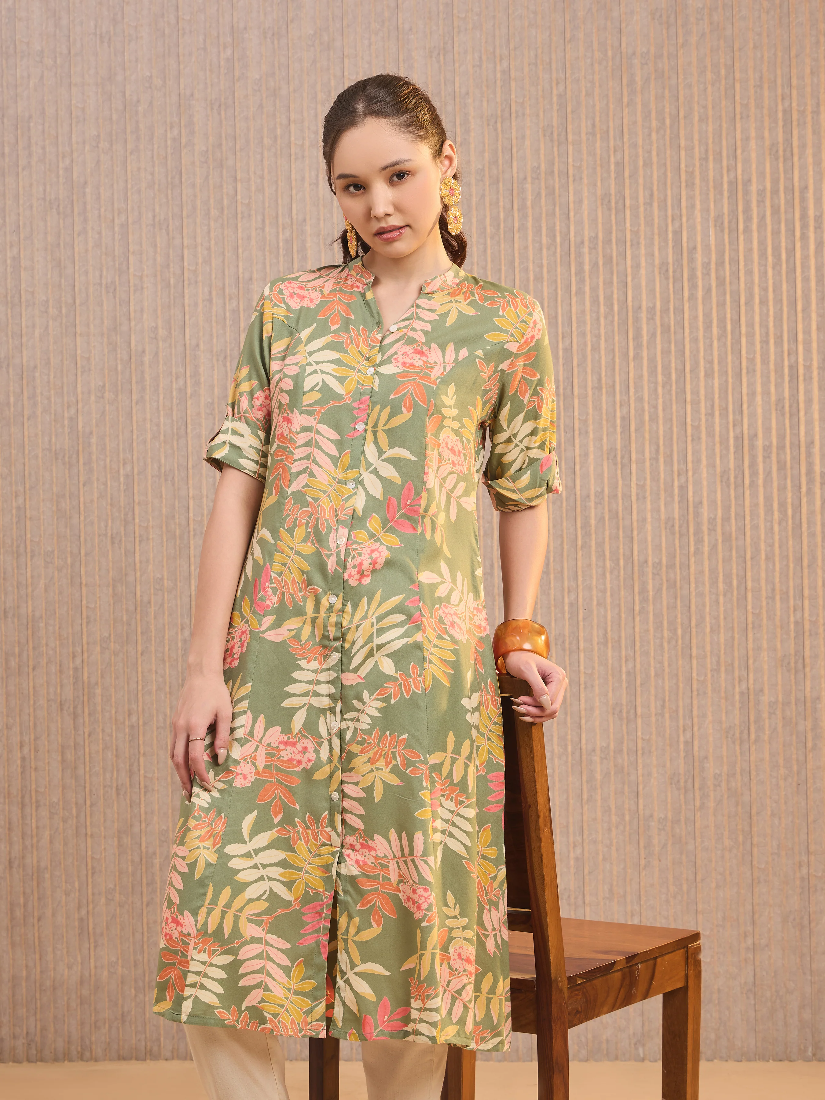 Multi Colour Viscose Printed Kurti - Image 3