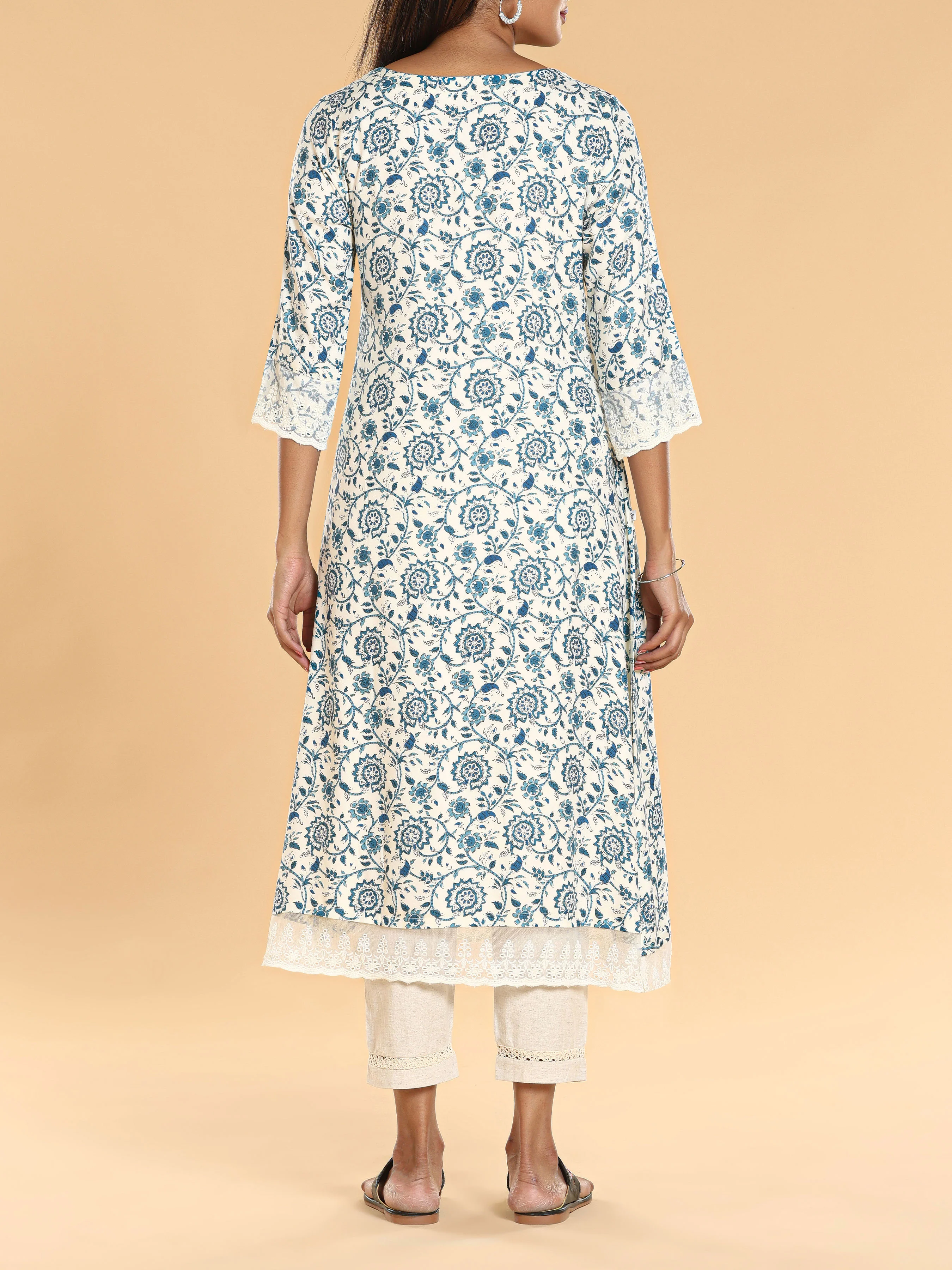 Multi Colour Viscose Twill Kurti With Print - Image 7